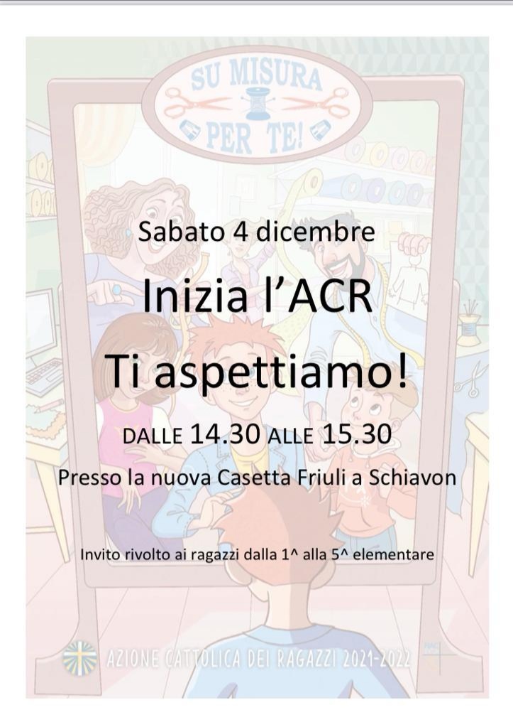 Inizia l’ACR!!!!!